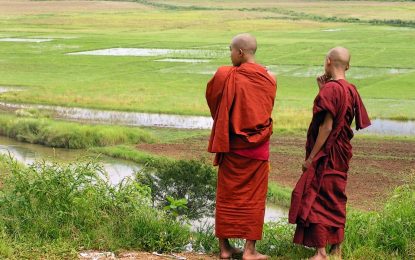 Dos monjes Zen cruzando el río!